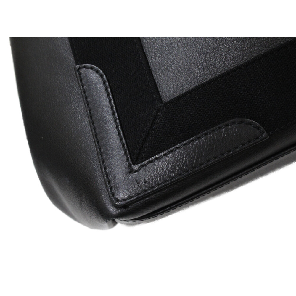 BALENCIAGA Navy Blue Cabas Shoulder Leather Canvas Black Tote Bag Pouch Classic - Picture 7 of 7